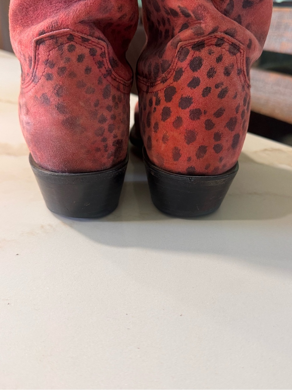 Lucchese Red Leopard-size 7 1/2 C - Picture 4 of 8